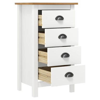 288914 vidaXL Sideboard "Hill" White 46x35x80 cm Solid Pine Wood