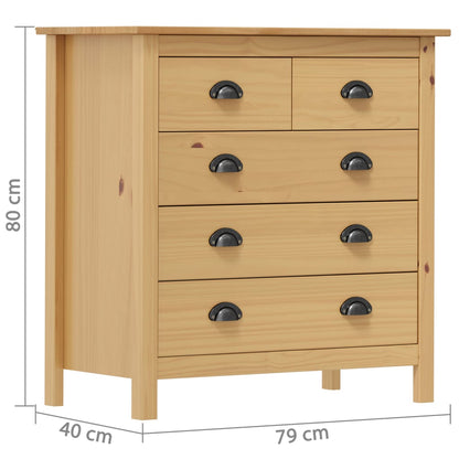 vidaXL Sideboard Hill 79x40x80 cm Solid Pine Wood