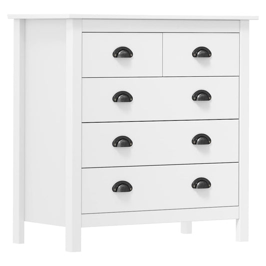 288916 vidaXL Sideboard "Hill" White 79x40x80 cm Solid Pine Wood