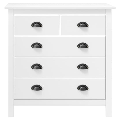 vidaXL Sideboard Hill White 79x40x80 cm Solid Pine Wood