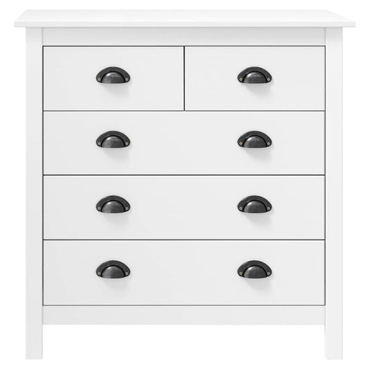 288916 vidaXL Sideboard "Hill" White 79x40x80 cm Solid Pine Wood