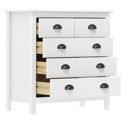 vidaXL Sideboard Hill White 79x40x80 cm Solid Pine Wood