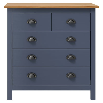 vidaXL Sideboard Hill Grey 79x40x80 cm Solid Pine Wood