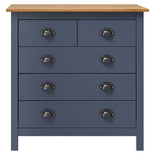 vidaXL Sideboard Hill Grey 79x40x80 cm Solid Pine Wood