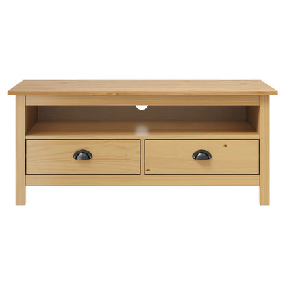 vidaXL TV Cabinet Hill Honey Brown 110x40x47 cm Solid Pine Wood