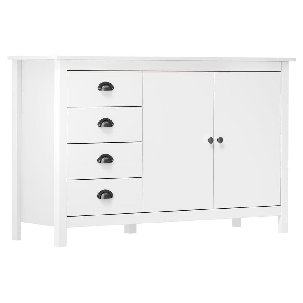 vidaXL Sideboard | White | Solid pine wood | Medium | Sideboard | Rectangular