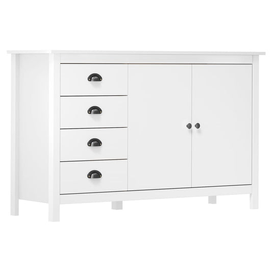 vidaXL Sideboard | White | Solid pine wood | Medium | Sideboard | Rectangular