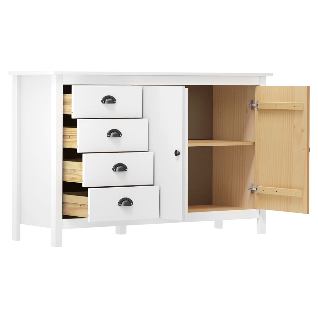 vidaXL Sideboard | White | Solid pine wood | Medium | Sideboard | Rectangular