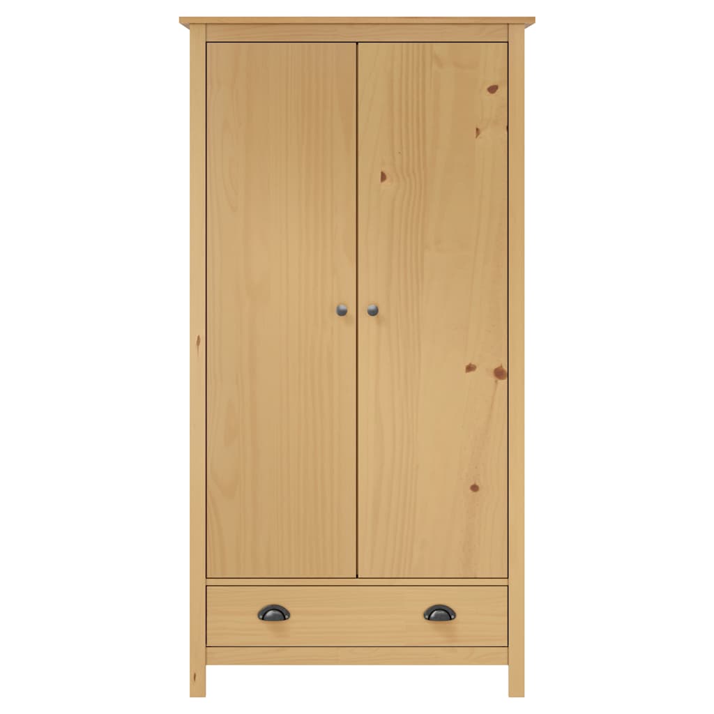 vidaXL 2-Door Wardrobe Hill 89x50x170 cm Solid Pine Wood