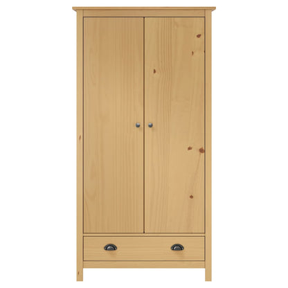 288947 vidaXL 2-Door Wardrobe "Hill" 89x50x170 cm Solid Pine Wood