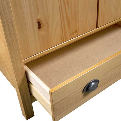 288947 vidaXL 2-Door Wardrobe "Hill" 89x50x170 cm Solid Pine Wood