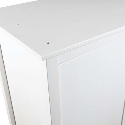 vidaXL 2-Door Wardrobe Hill White 89x50x170 cm Solid Pine Wood