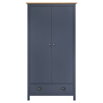 vidaXL 2-Door Wardrobe Hill Grey 89x50x170 cm Solid Pine Wood