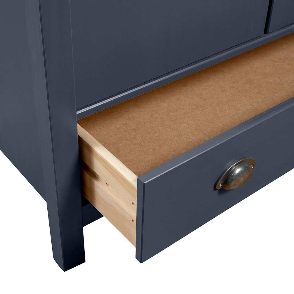 vidaXL 3-Door Wardrobe Hill Grey 127x50x170 cm Solid Pine Wood