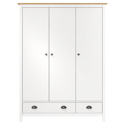 vidaXL Wardrobe | White and honey brown | Solid pine wood | Medium | Wardrobe