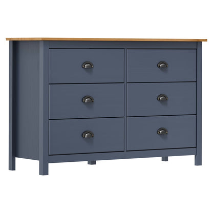 vidaXL Sideboard | Grey and honey brown | Solid pine wood | Medium | Sideboard