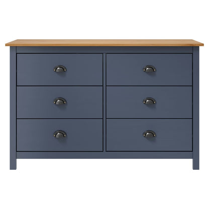 vidaXL Sideboard | Grey and honey brown | Solid pine wood | Medium | Sideboard