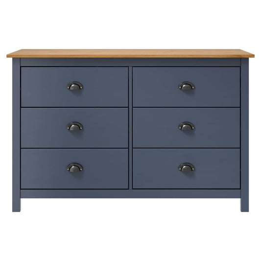 vidaXL Sideboard | Grey and honey brown | Solid pine wood | Medium | Sideboard