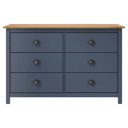 288985 vidaXL Sideboard "Hill" Grey 125x40x80 cm Solid Pine Wood