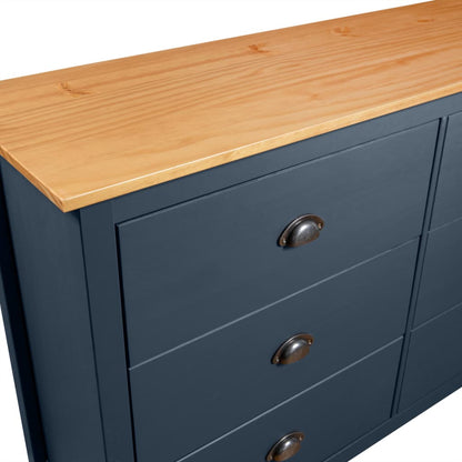 vidaXL Sideboard | Grey and honey brown | Solid pine wood | Medium | Sideboard