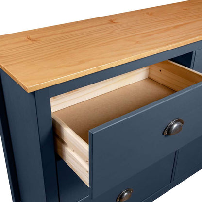 288985 vidaXL Sideboard "Hill" Grey 125x40x80 cm Solid Pine Wood