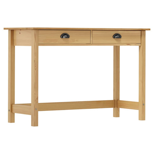 288991 vidaXL Console Table "Hill" with 2 Drawers 110x45x74 cm Solid Pine Wood