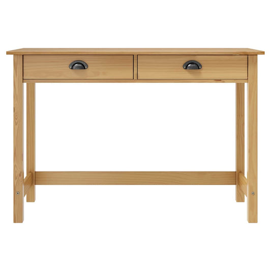 288991 vidaXL Console Table "Hill" with 2 Drawers 110x45x74 cm Solid Pine Wood