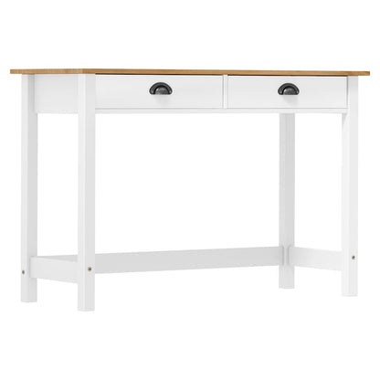 288994 vidaXL Console Table "Hill" with 2 Drawers 110x45x74 cm Solid Pine Wood