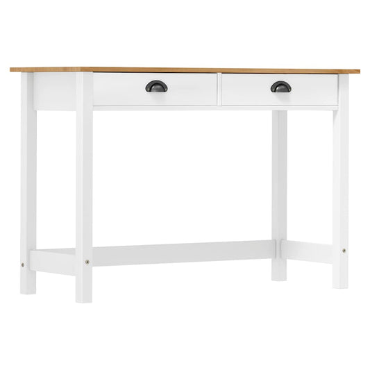 288994 vidaXL Console Table "Hill" with 2 Drawers 110x45x74 cm Solid Pine Wood