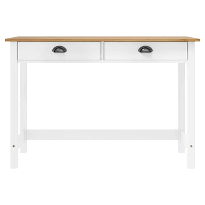288994 vidaXL Console Table "Hill" with 2 Drawers 110x45x74 cm Solid Pine Wood