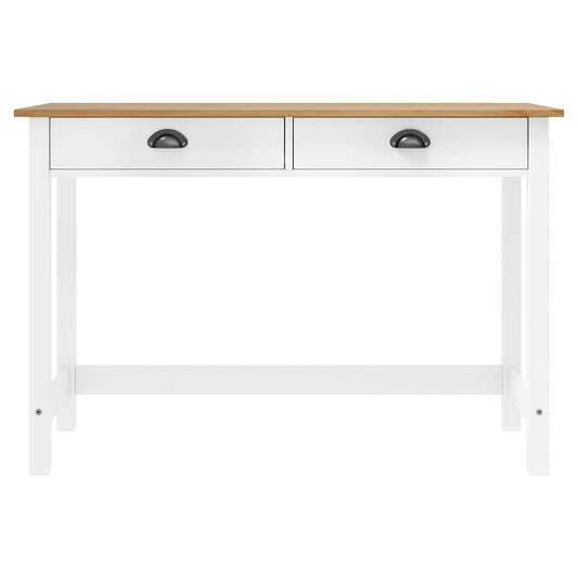 288994 vidaXL Console Table "Hill" with 2 Drawers 110x45x74 cm Solid Pine Wood