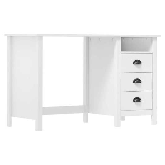 288996 vidaXL Desk "Hill" with 3 Drawers 120x50x74 cm Solid Pine Wood