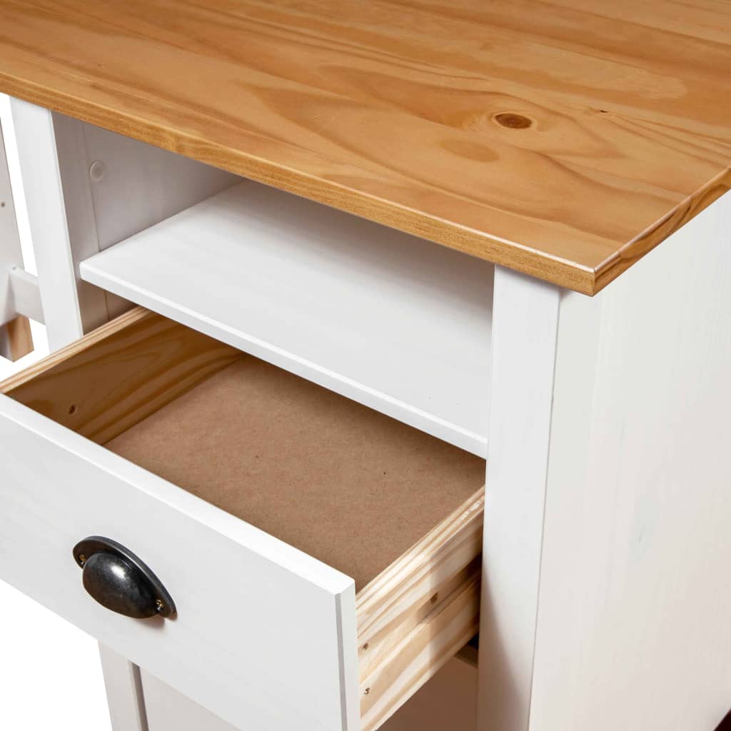 vidaXL Desk Hill with 3 Drawers 120x50x74 cm Solid Pine Wood