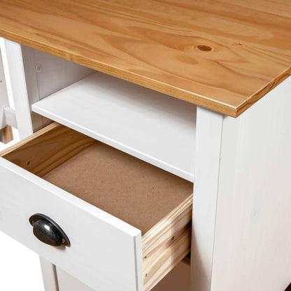 vidaXL Desk Hill with 3 Drawers 120x50x74 cm Solid Pine Wood