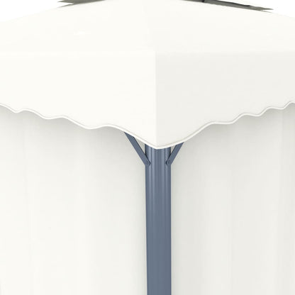 vidaXL Gazebo with Curtain 4x3 m Cream White Aluminium