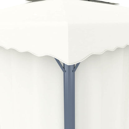 vidaXL Gazebo with Curtain 4x3 m Cream White Aluminium