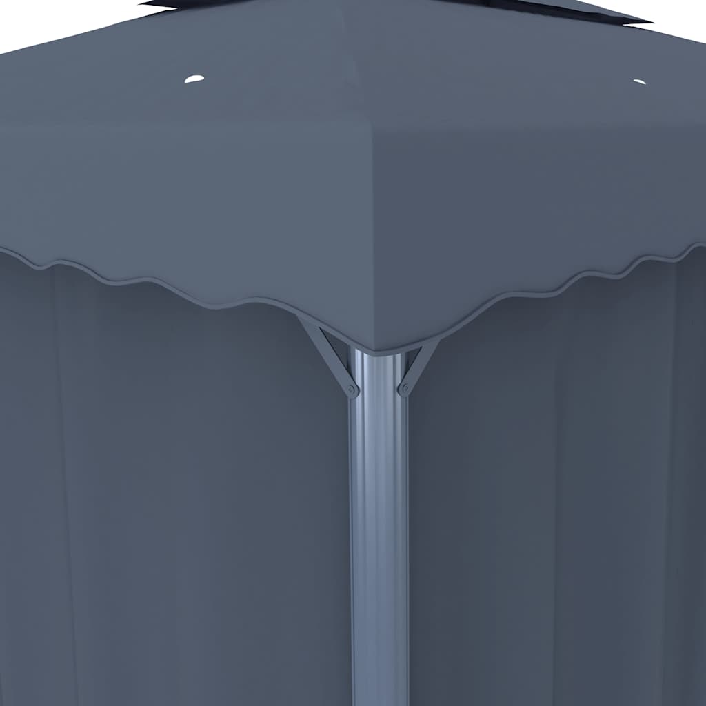 vidaXL Gazebo with Curtain 3x3 m Anthracite Aluminium