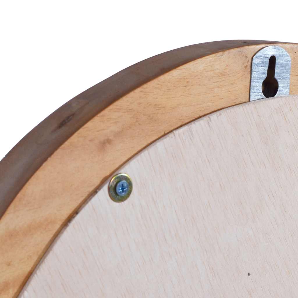 vidaXL Wall Mirror 60 cm Teak Round