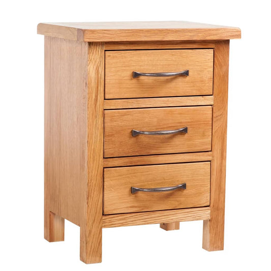 vidaXL Bedside Cabinet | Natural wood | Solid oak wood | 40x30x54 cm | Drawers