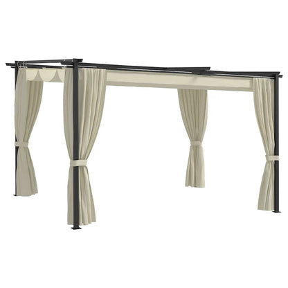 vidaXL Gazebo 4x3 m Cream