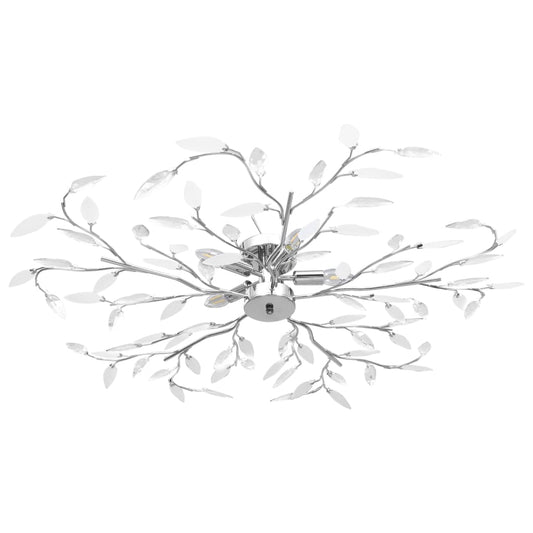 vidaXL Ceiling Lamp | White | Chrome, Acrylic | 100 cm diameter