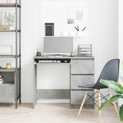 vidaXL Desk Concrete Grey 90x45x76 cm Engineered Wood