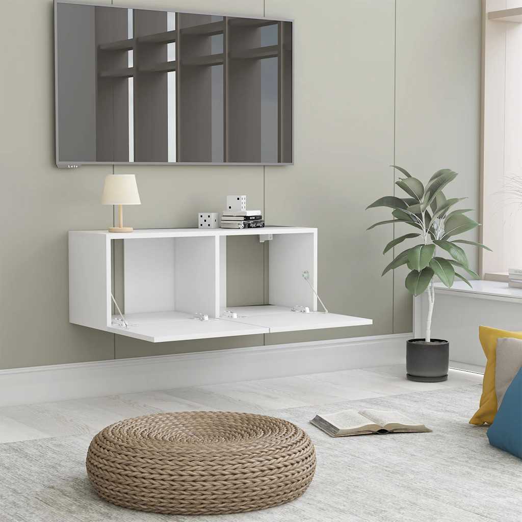 vidaXL TV Cabinet White 80x30x30 cm Engineered Wood
