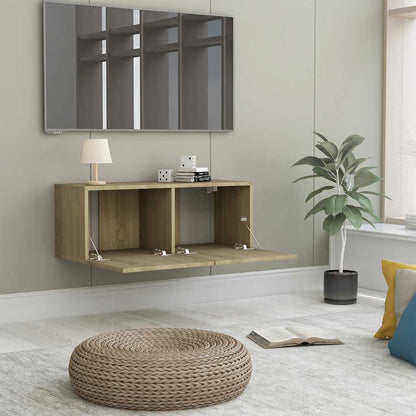 vidaXL TV Cabinet Sonoma Oak 80x30x30 cm Engineered Wood