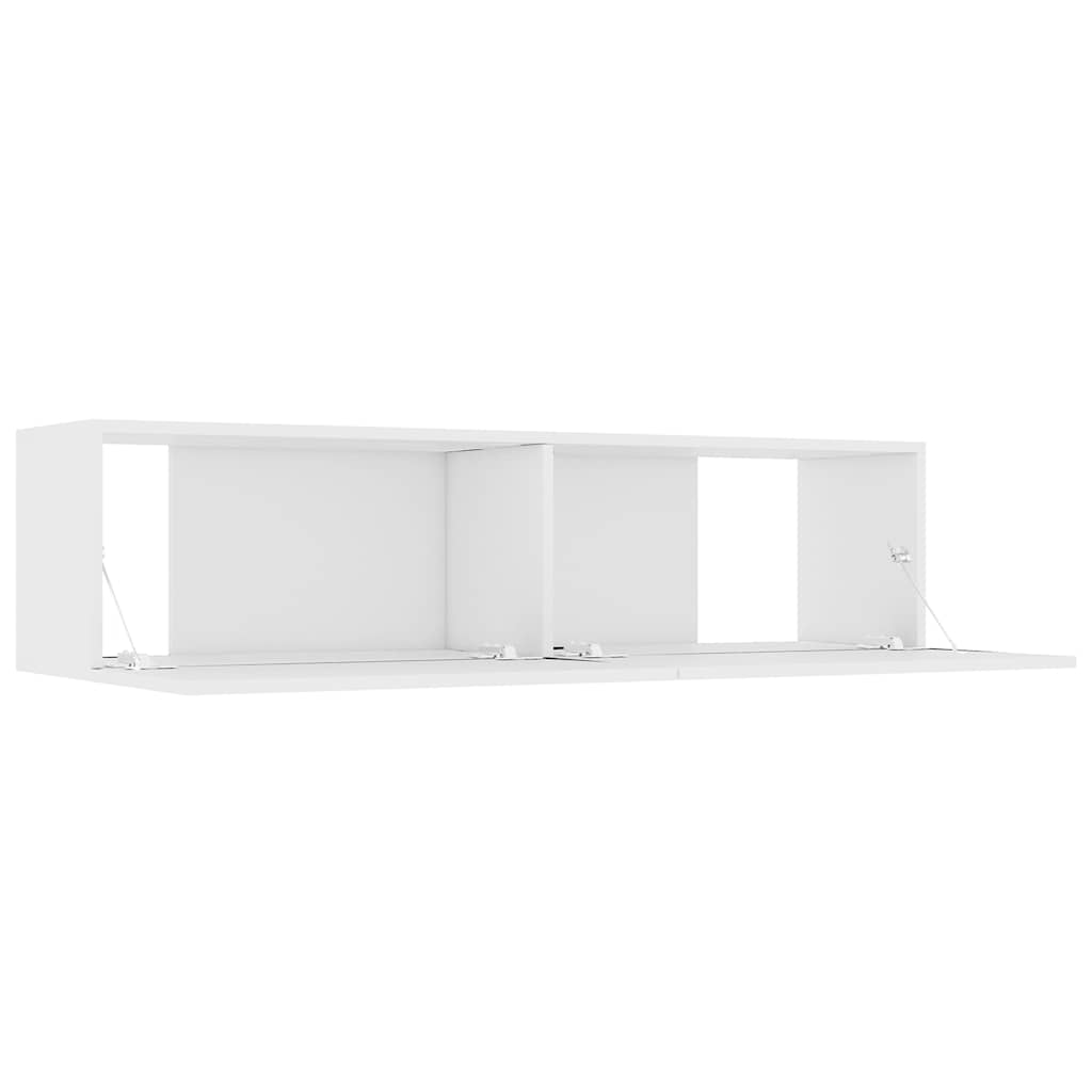 vidaXL TV Cabinet | White | Engineered Wood | Medium | Drop-Down | TV Cabinet