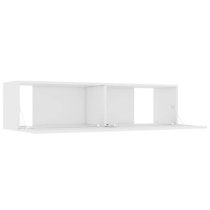 vidaXL TV Cabinet | White | Engineered Wood | Medium | Drop-Down | TV Cabinet