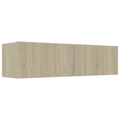 vidaXL TV Cabinet | Sonoma oak | Engineered wood | 120 x 30 x 30 cm | Drop-Down