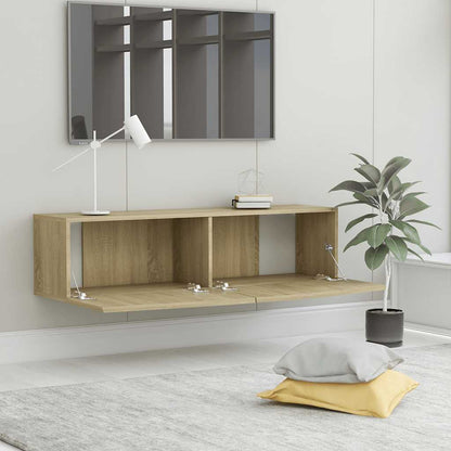 vidaXL TV Cabinet | Sonoma oak | Engineered wood | 120 x 30 x 30 cm | Drop-Down