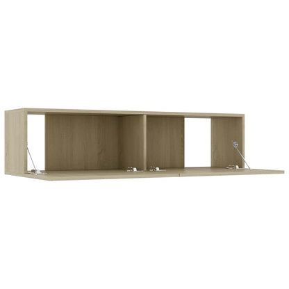 vidaXL TV Cabinet | Sonoma oak | Engineered wood | 120 x 30 x 30 cm | Drop-Down