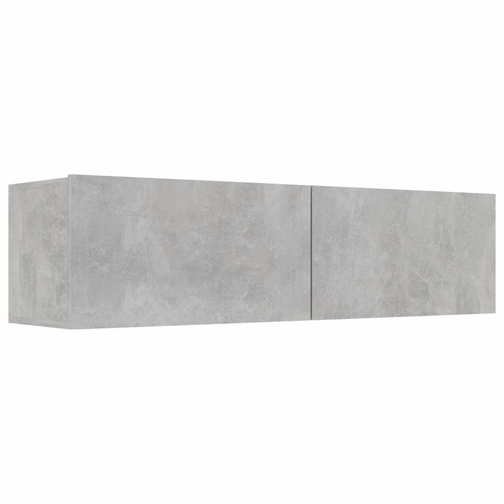 vidaXL TV Cabinet Concrete Grey 120x30x30 cm Engineered Wood
